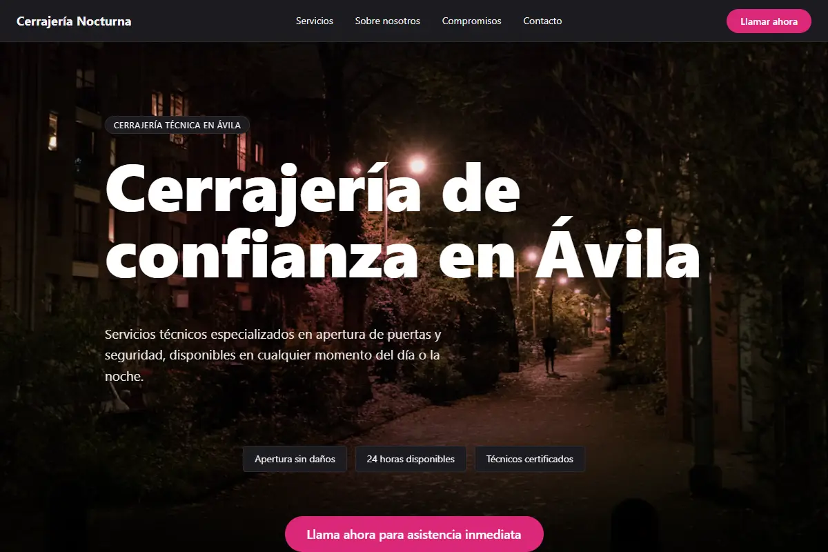 Cerrajería Nocturna, Ávila